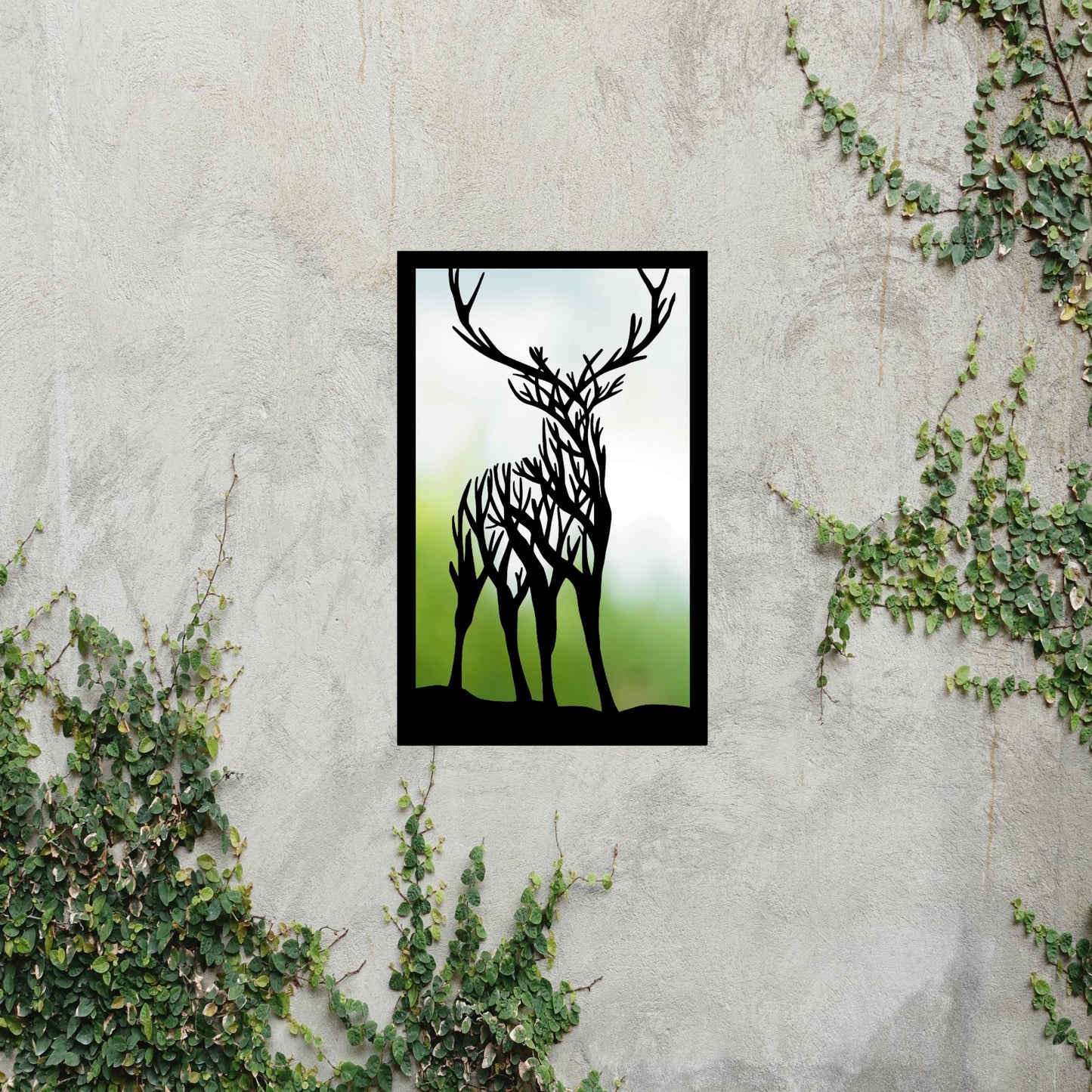 Staring Stag, SunCatcher Garden Mirror Highland Stag Design