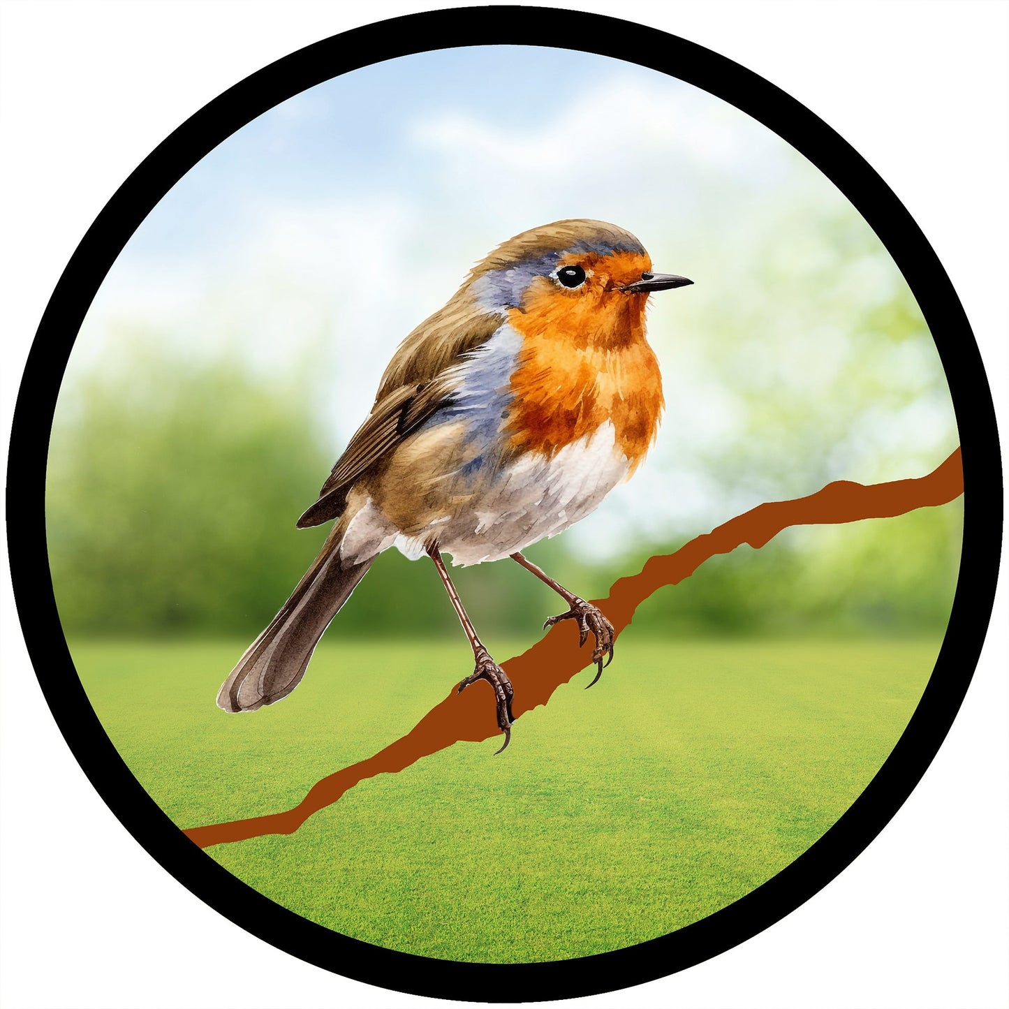 SunCatcher Garden Mirror Robin