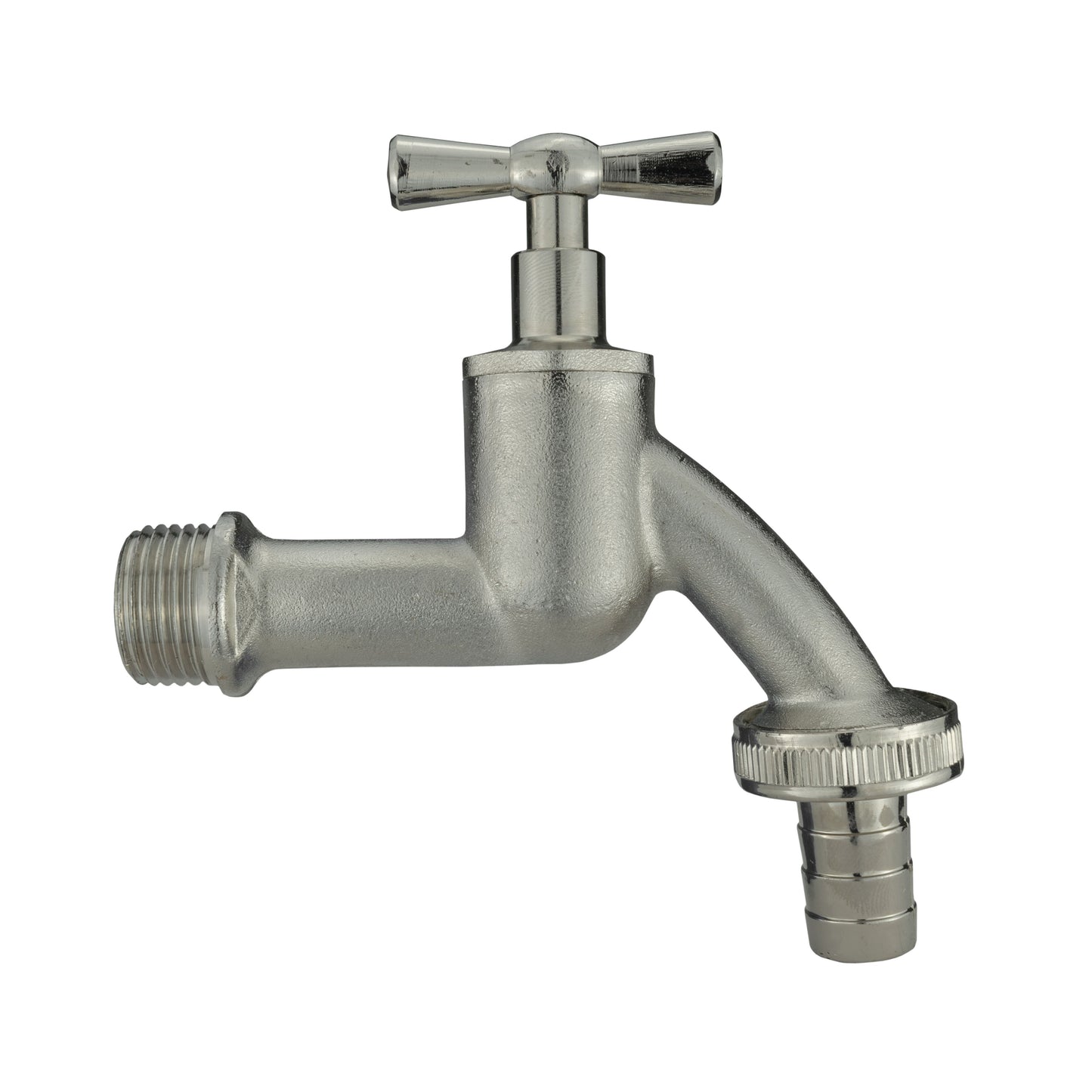 IBC 2” S60X6 Cap with Nickle Plated Bib Tap ½” Barb