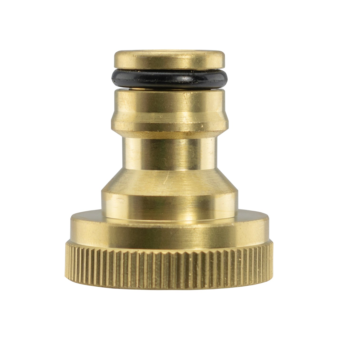 15mm Brass Wall Flange Kit with Lever Tap + Quick Connect Metal Splitter