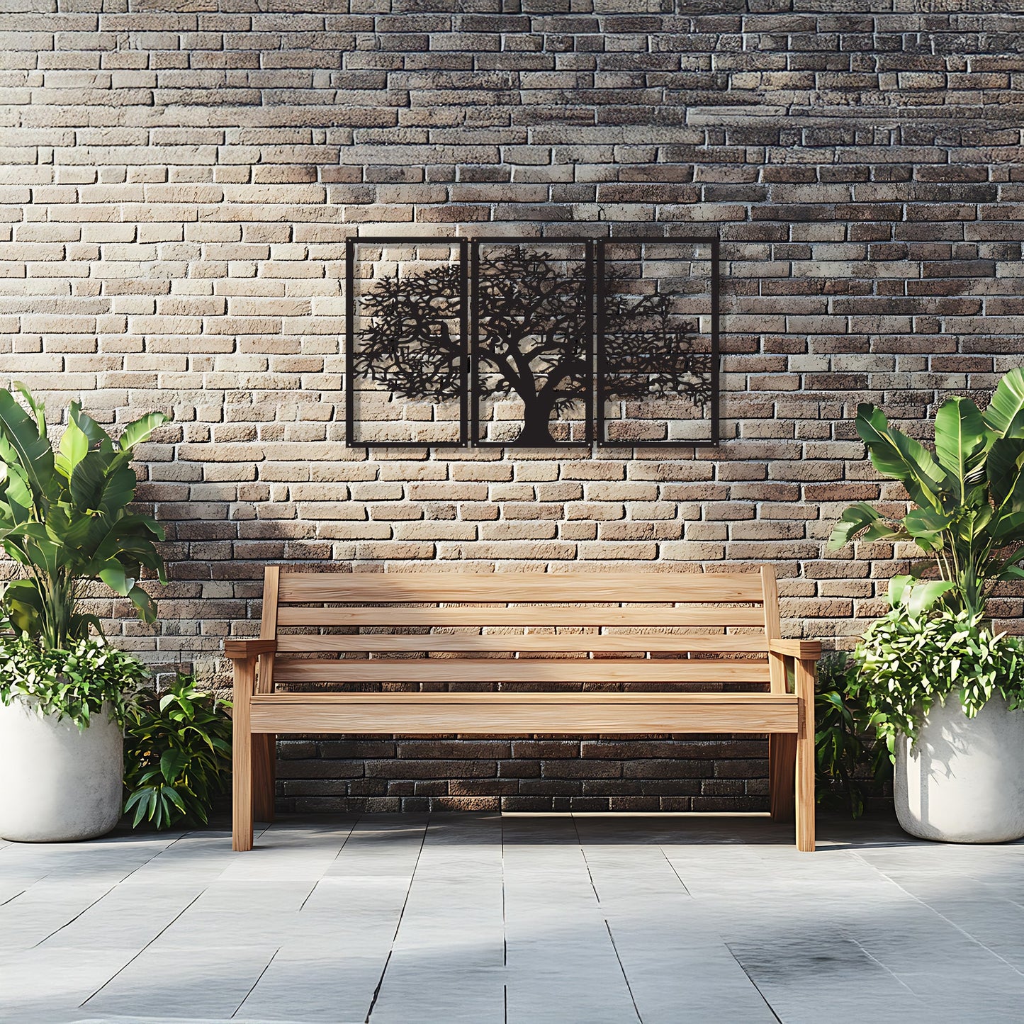 SunCatcher Wall Art Set of Three Panels Tree