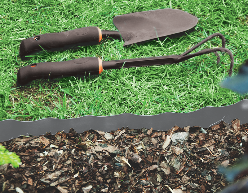 Wavy Plastic Garden Lawn Edging, H=15CM, L=9M, Gray