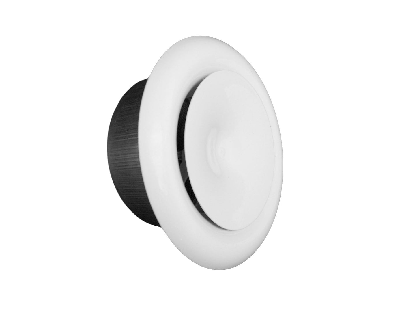 White Metal Extract Ceiling Valve 125mm - Anemostat EV