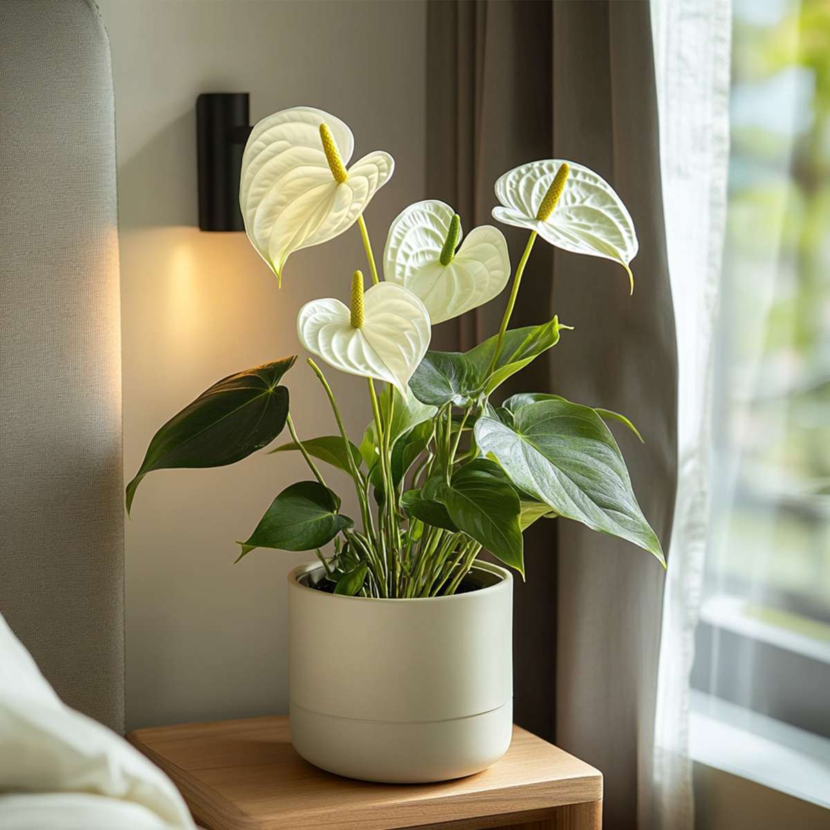 Laceleaf - Anthurium 'Alaska White' - Height 55-70cm - ø17cm