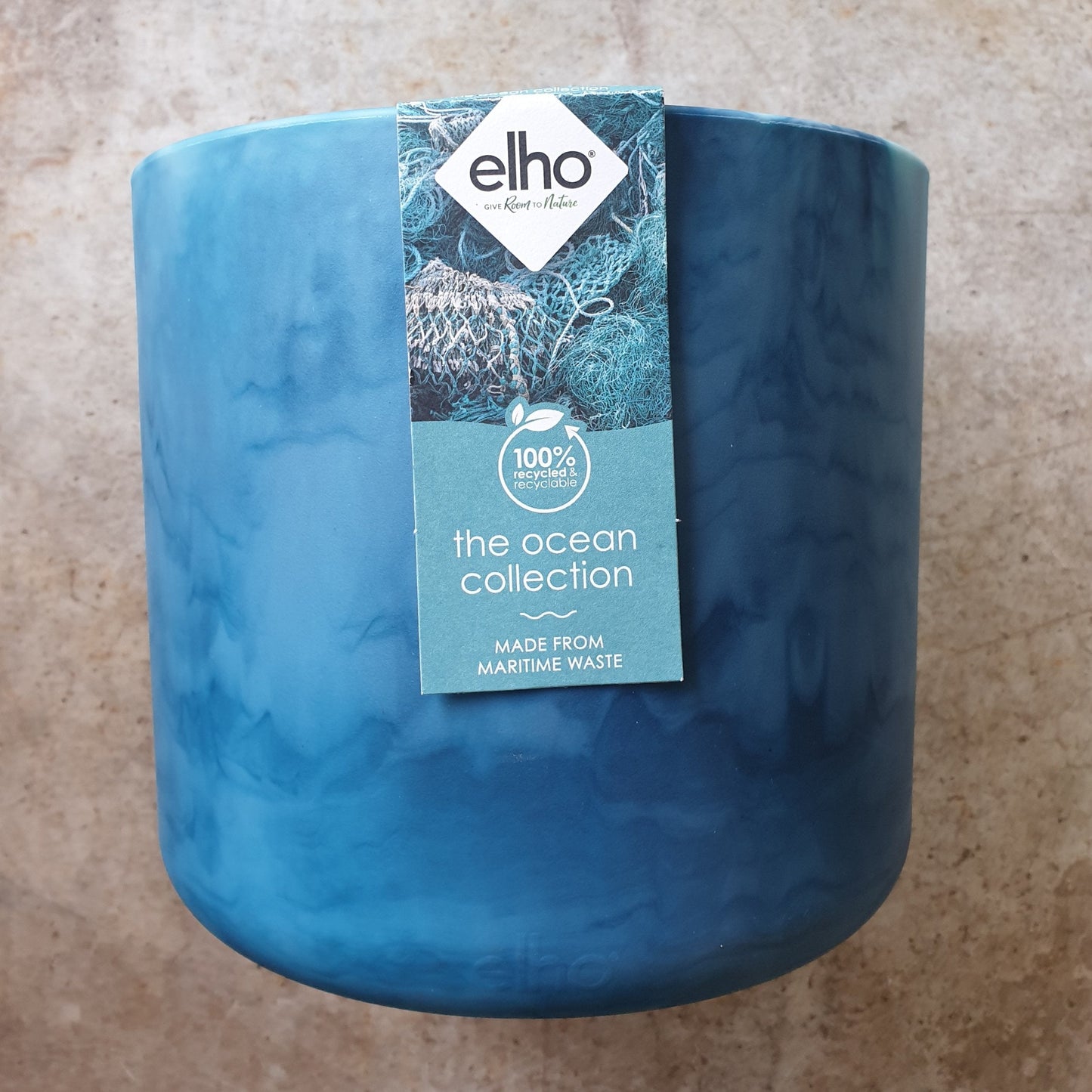 Elho Ocean Collection Marble pots -Various sizes and colours available. 16cm, 18cm and 22cm