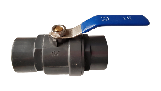 PP 1.25" BSPF Stopcock with Stainless Steel Ball Valve and Handle