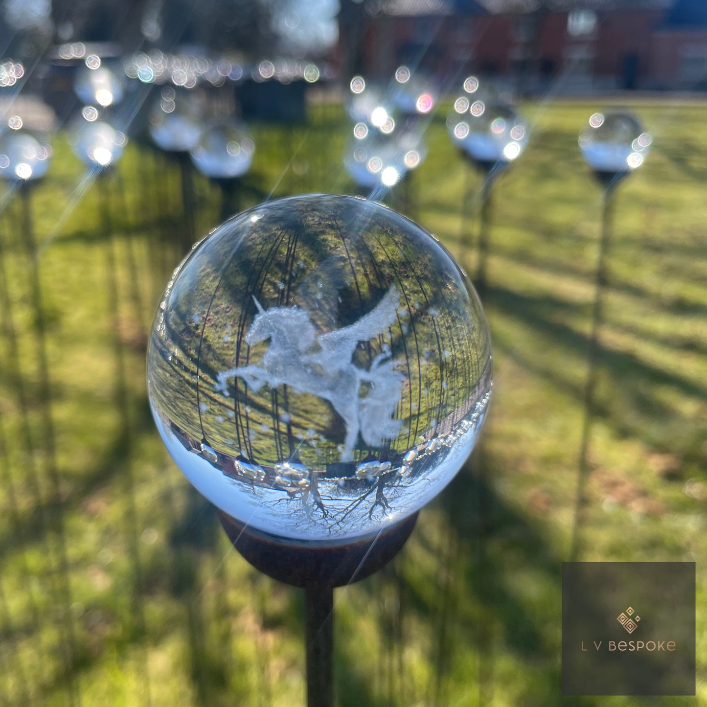 Stunning 3D Orb Decorative Garden Stake - Available in a number of designs.