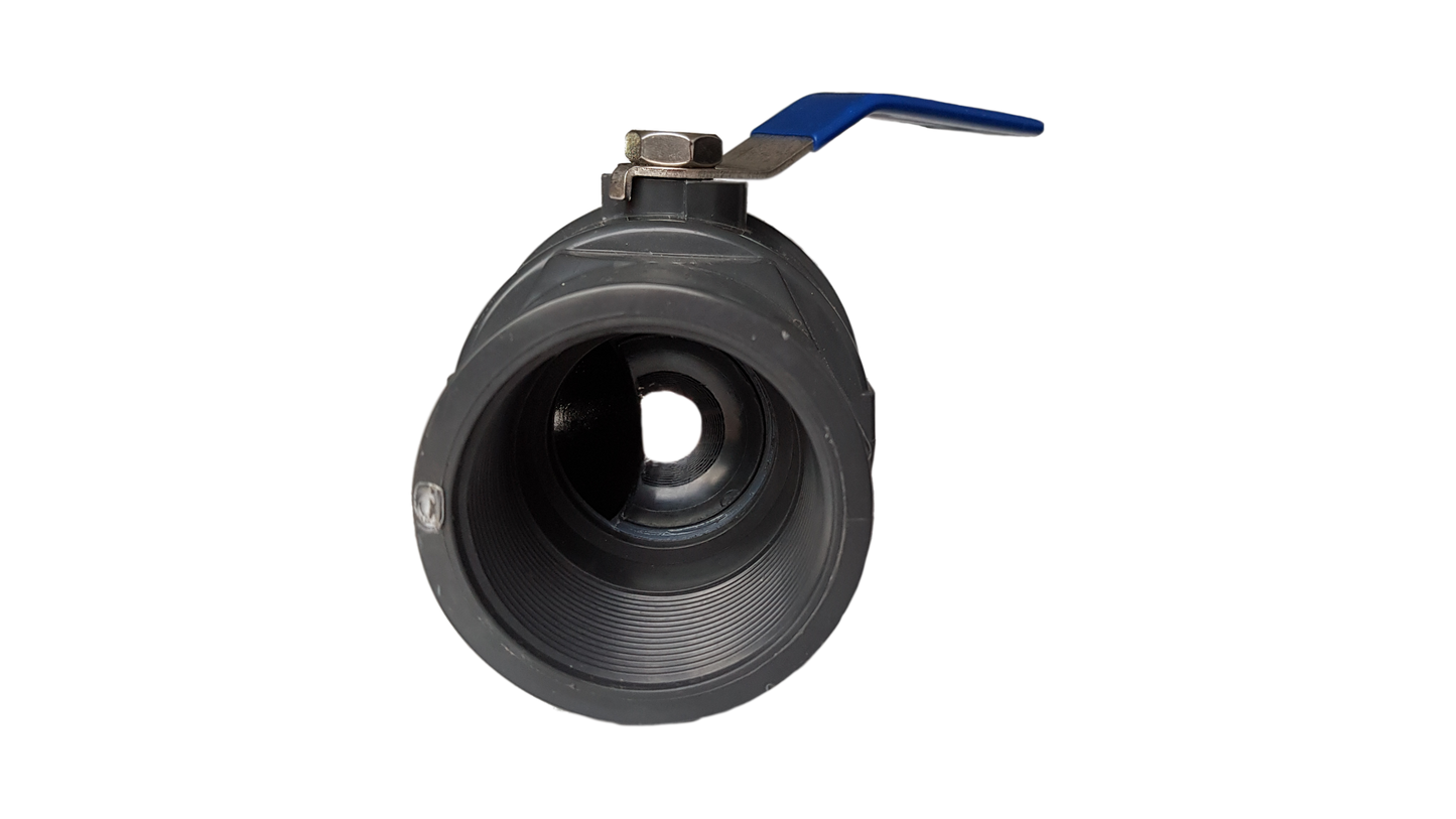 PP 1.25" BSPF Stopcock with Stainless Steel Ball Valve and Handle