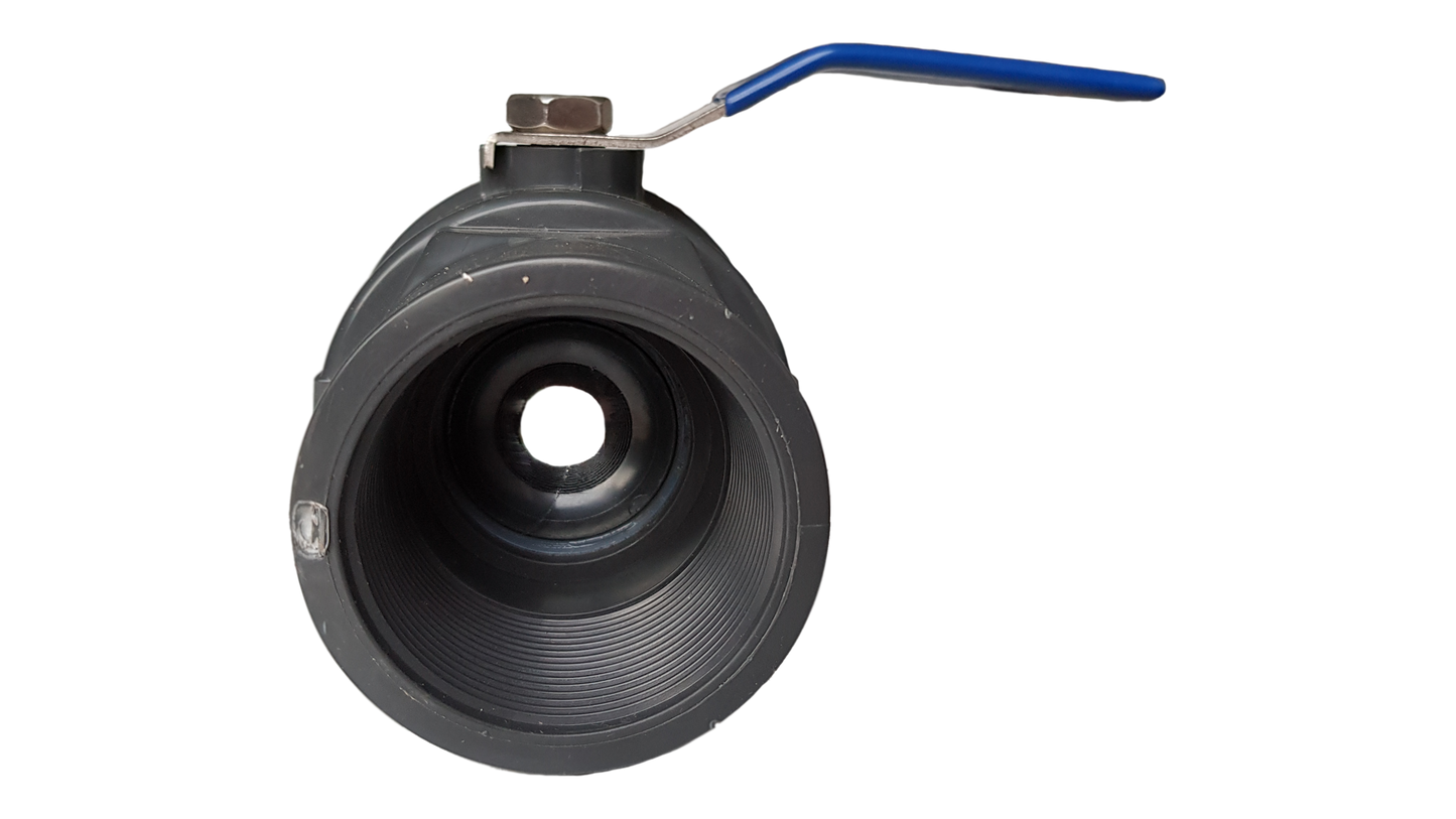 PP 1.25" BSPF Stopcock with Stainless Steel Ball Valve and Handle