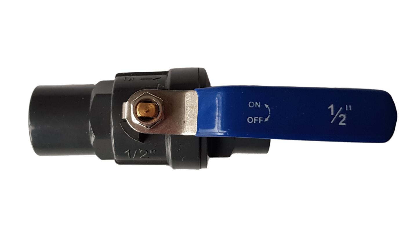 PP 1.25" BSPF Stopcock with Stainless Steel Ball Valve and Handle