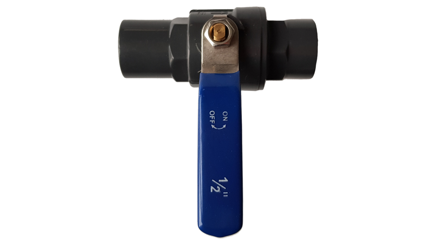 PP 1.25" BSPF Stopcock with Stainless Steel Ball Valve and Handle