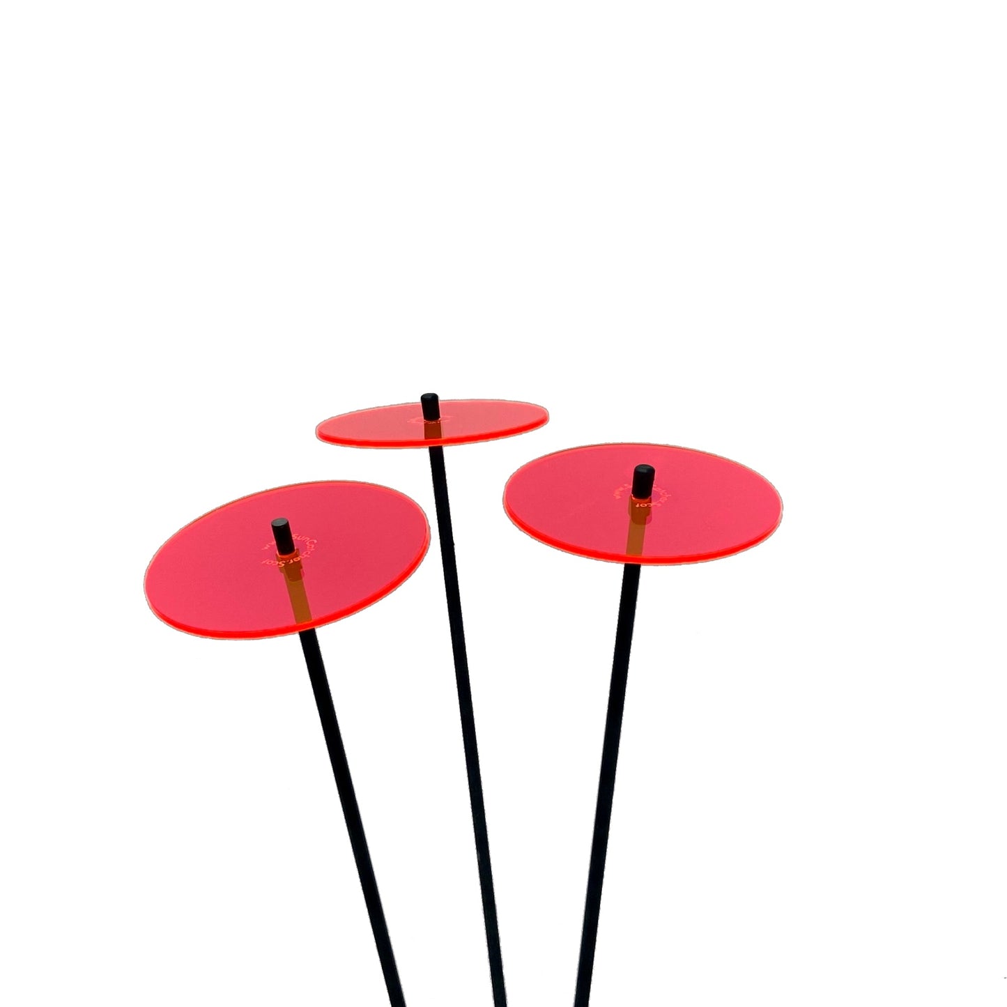 Medium Garden Decor Ornaments Set of 3 'Sun Discs'