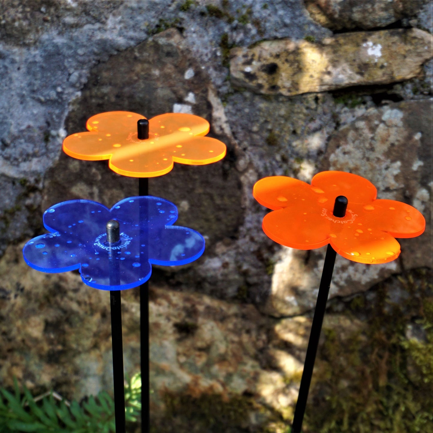 Garden Décor Ornaments Set of 3 'Blossoms'
