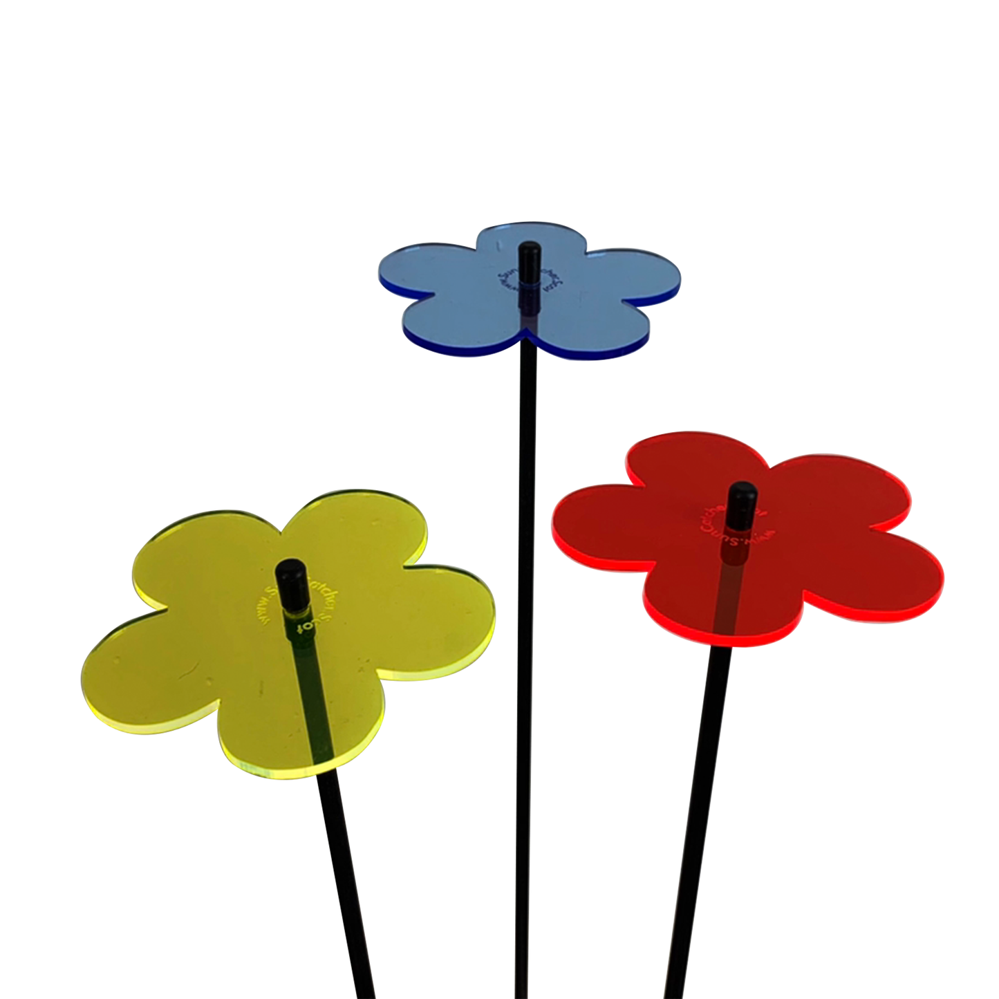 Garden Décor Ornaments Set of 3 'Blossoms'