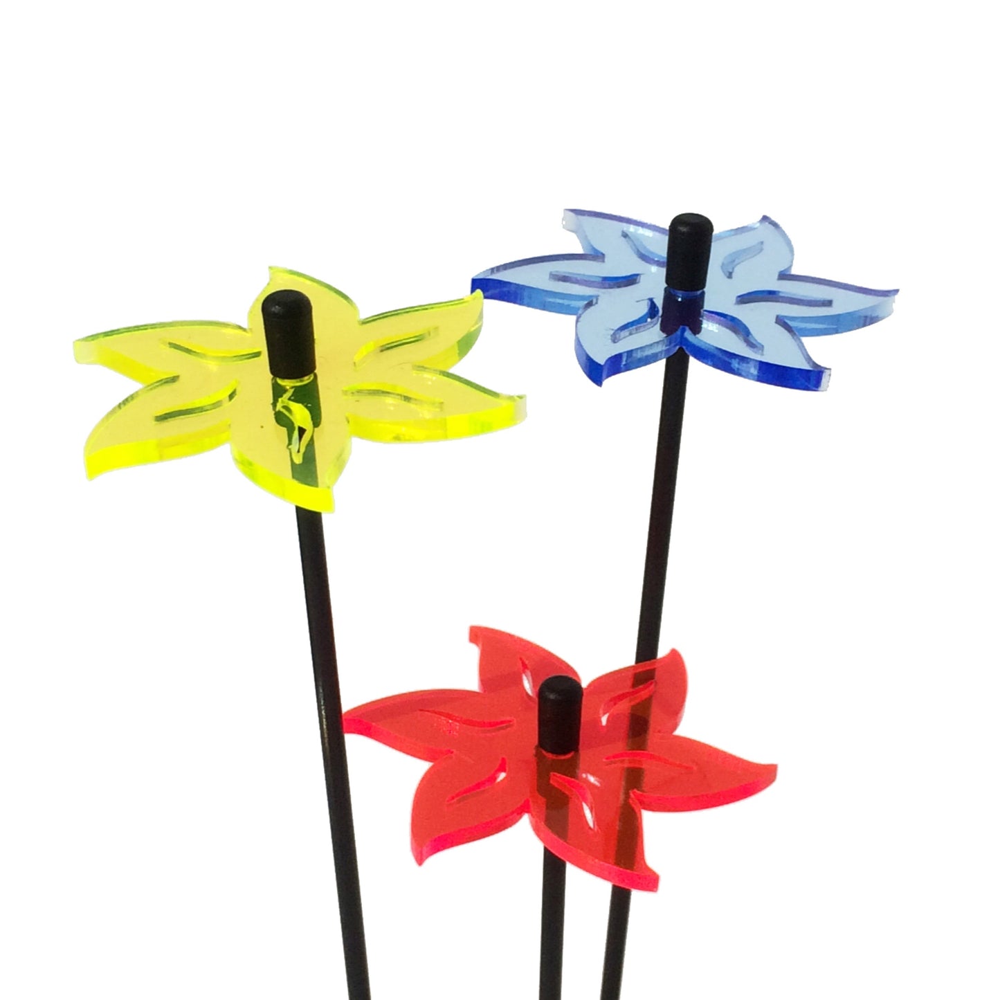 Small Garden Décor Ornaments Set of 3 'Lotus'