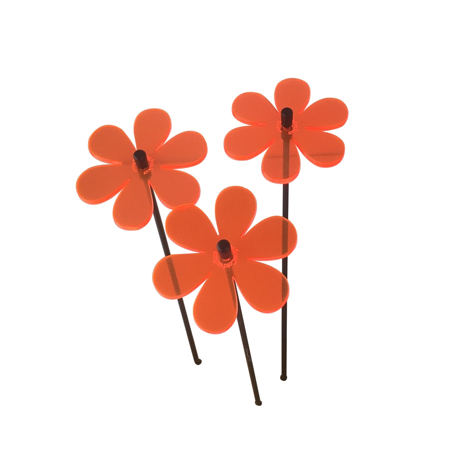 Garden Décor Ornament Set of 3 SunCatcher Daisy Colourful Flower