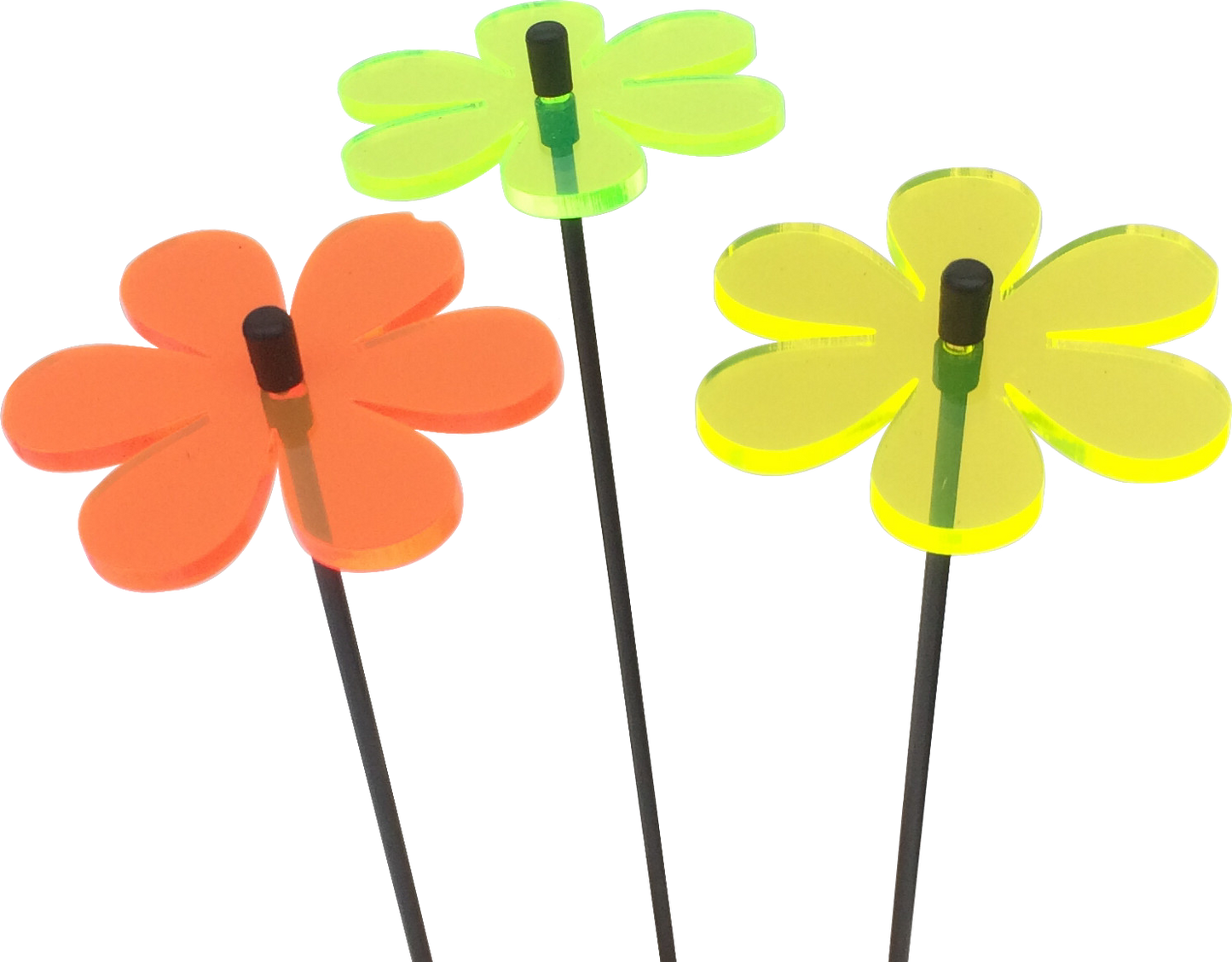 Garden Décor Ornament Set of 3 SunCatcher Daisy Colourful Flower