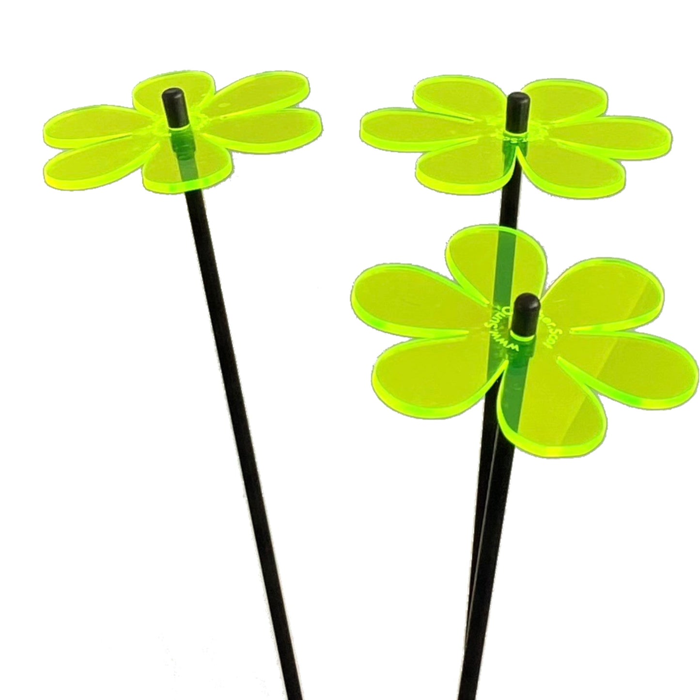 Garden Décor Ornaments Set of 3 'Daisies'