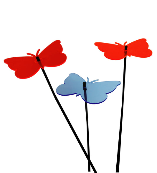 Large Garden Decor Ornaments Set of 3 'Gatekeeper Butterflies'