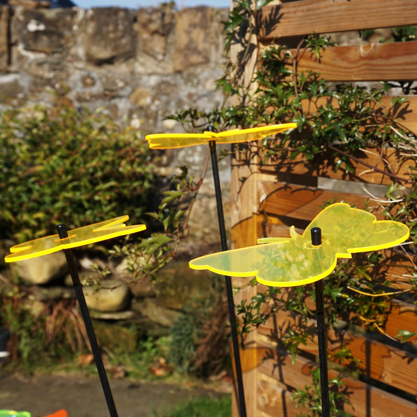 Large Garden Decor Ornaments Set of 3 'Gatekeeper Butterflies'