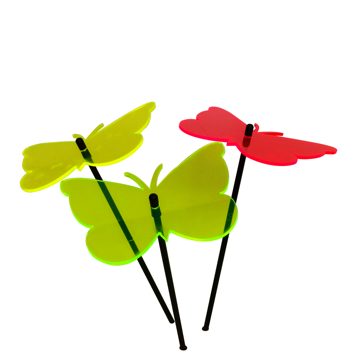 Large Garden Decor Ornaments Set of 3 'Gatekeeper Butterflies'