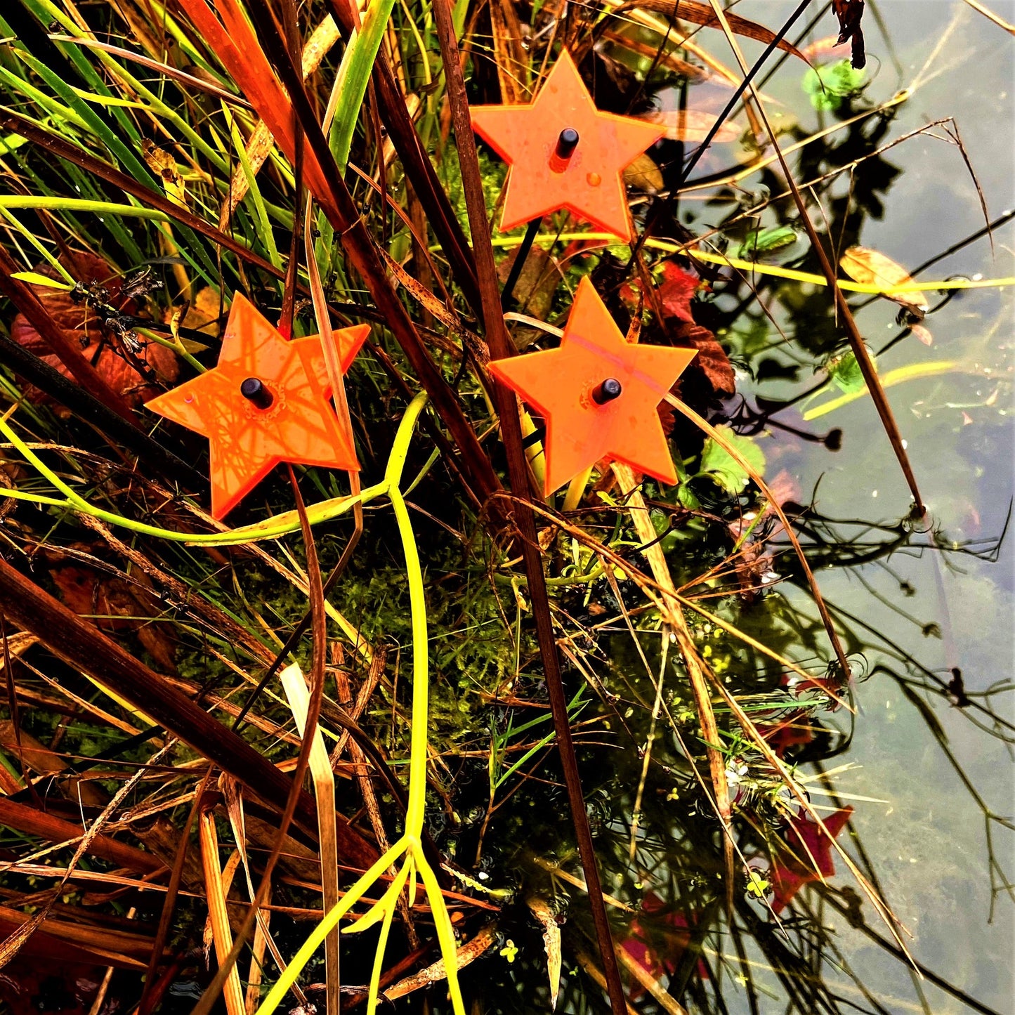 Small Garden Décor Ornaments Set of 3 Shining Stars