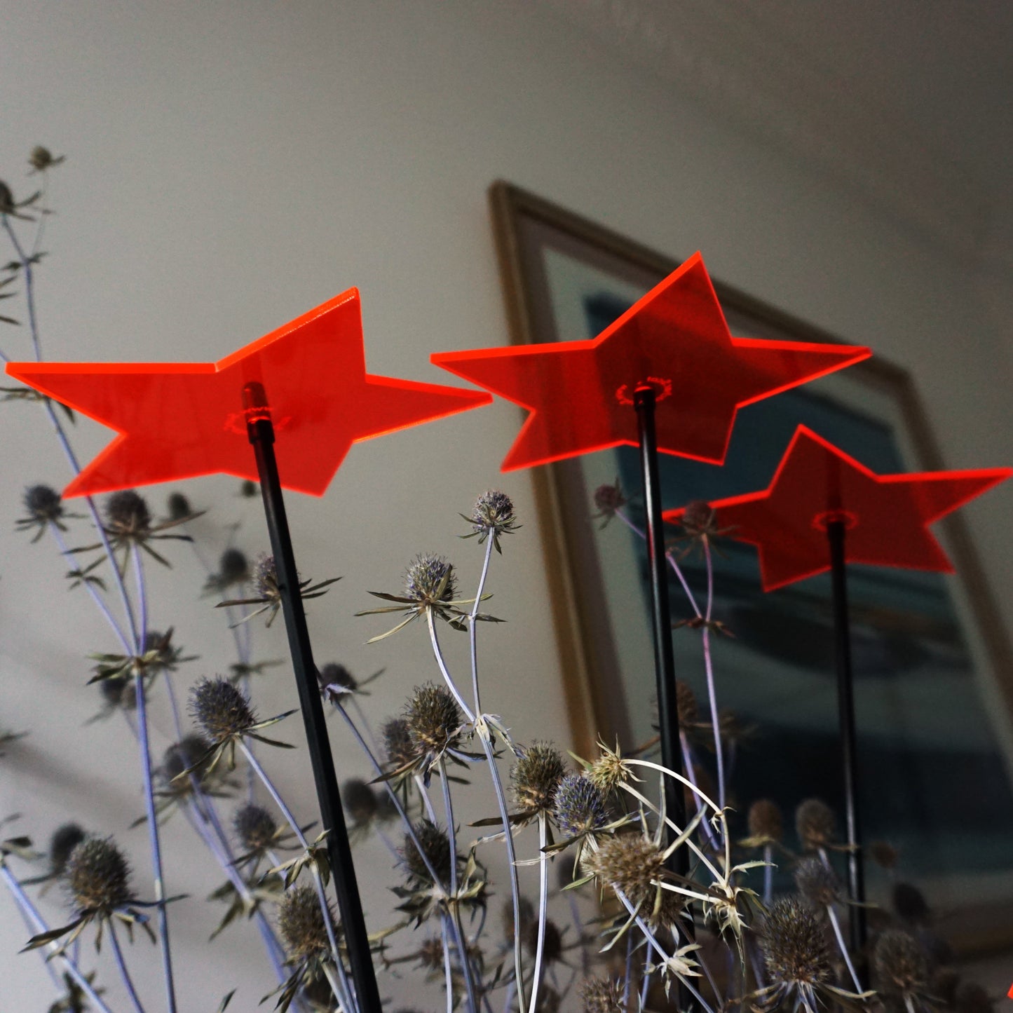 Large Garden Décor Ornaments Set of 3 'Shining Star'