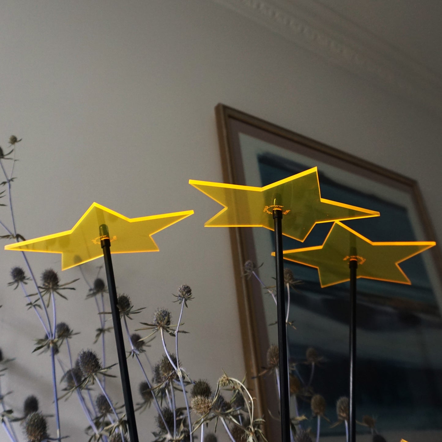 Large Garden Décor Ornaments Set of 3 'Shining Star'