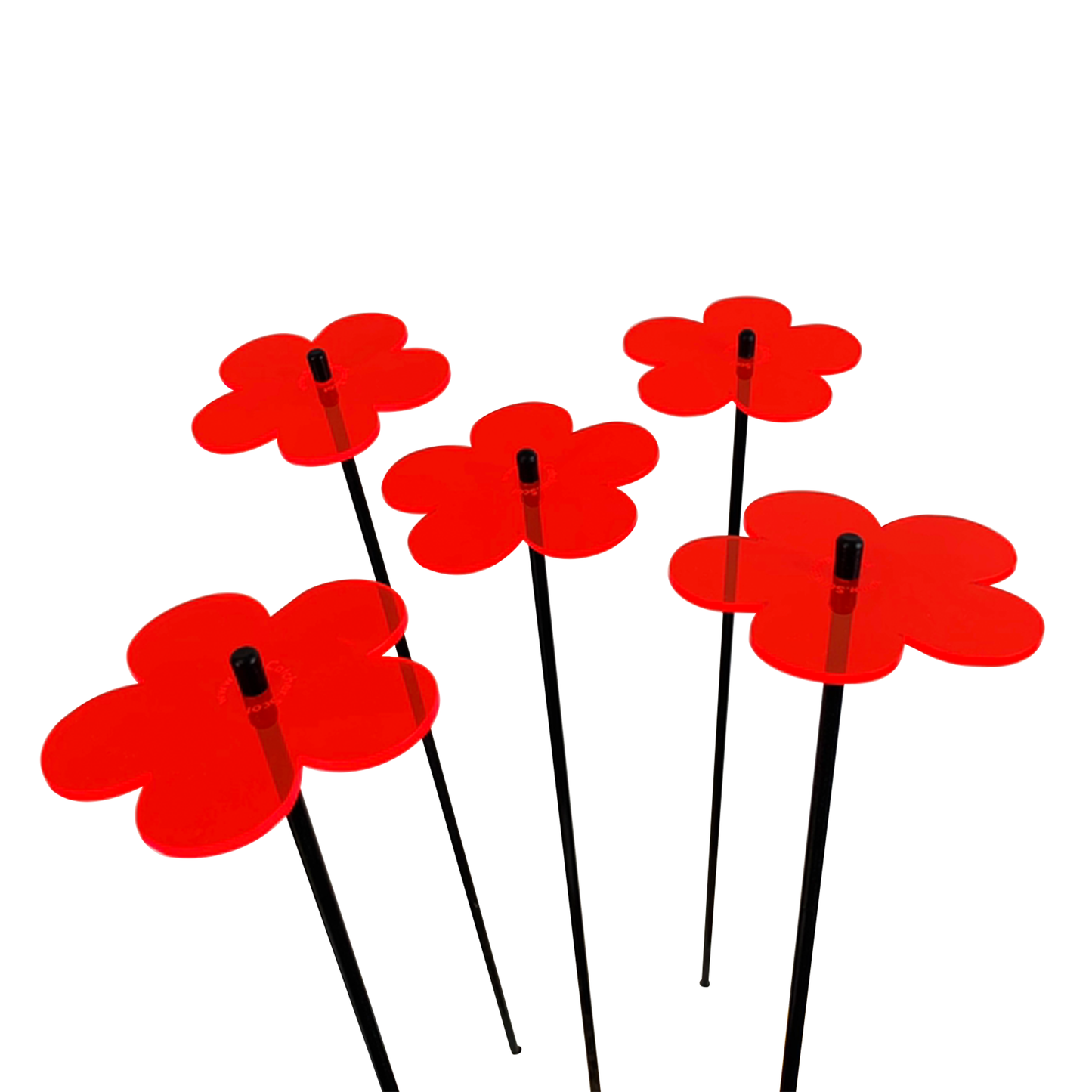 Garden Décor Ornaments Set of 5 'Blossoms' Medium