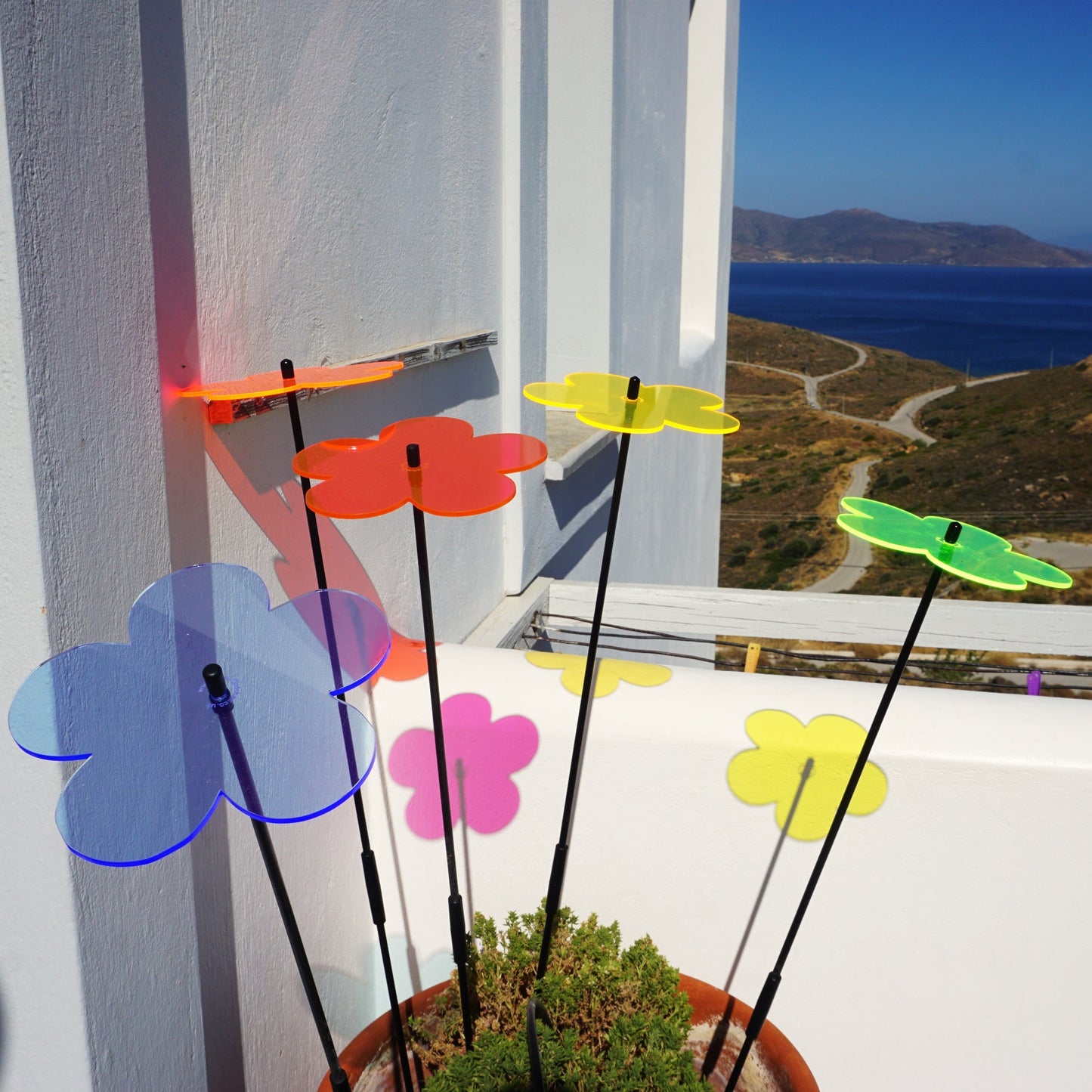 Large Garden Décor Ornaments Set of 5 'Blossoms'