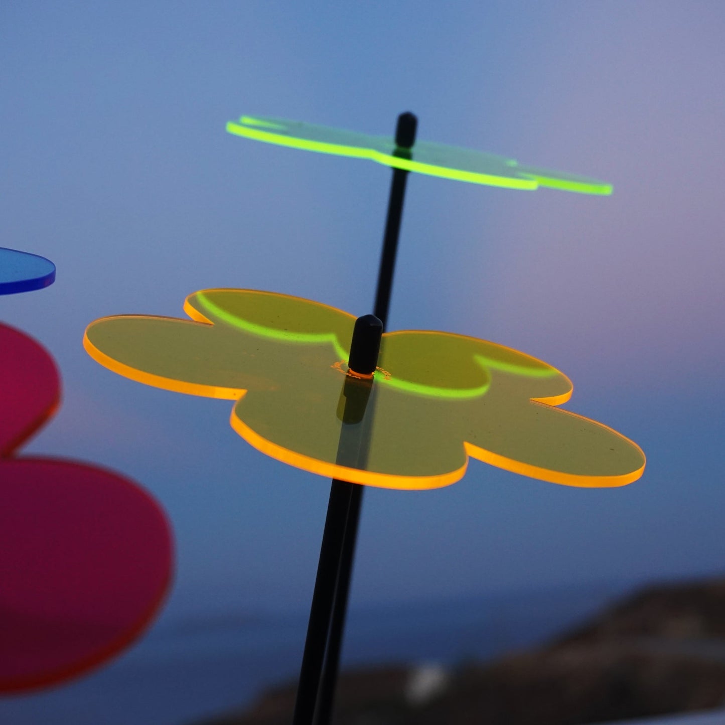 Large Garden Décor Ornaments Set of 5 'Blossoms'