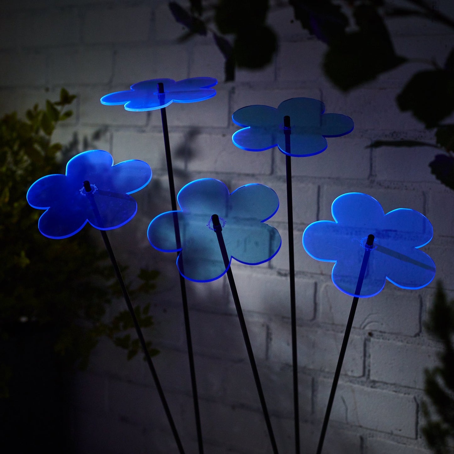 Large Garden Décor Ornaments Set of 5 'Blossoms'