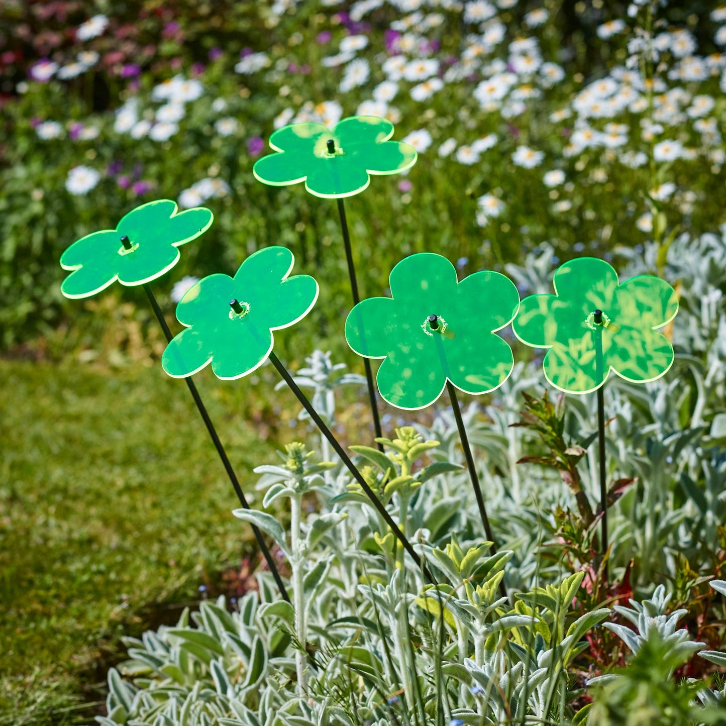 Large Garden Décor Ornaments Set of 5 'Blossoms'