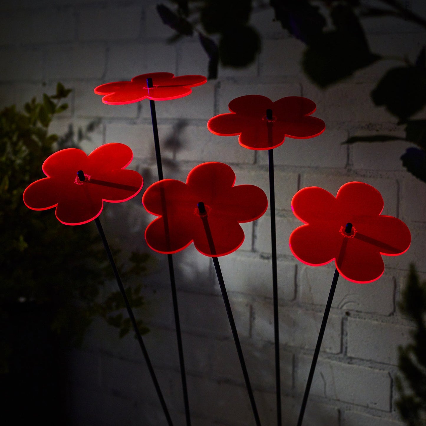 Large Garden Décor Ornaments Set of 5 'Blossoms'