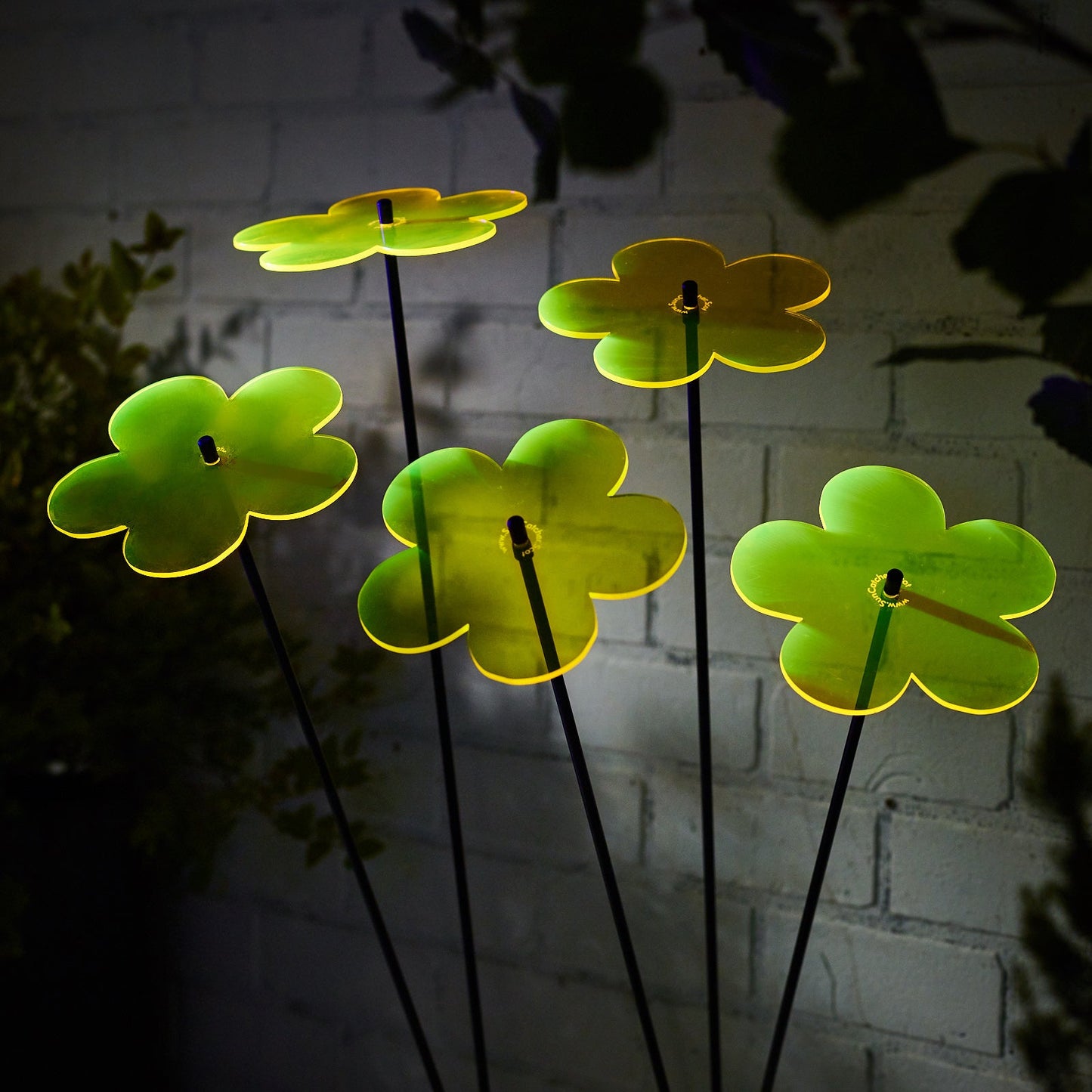 Large Garden Décor Ornaments Set of 5 'Blossoms'