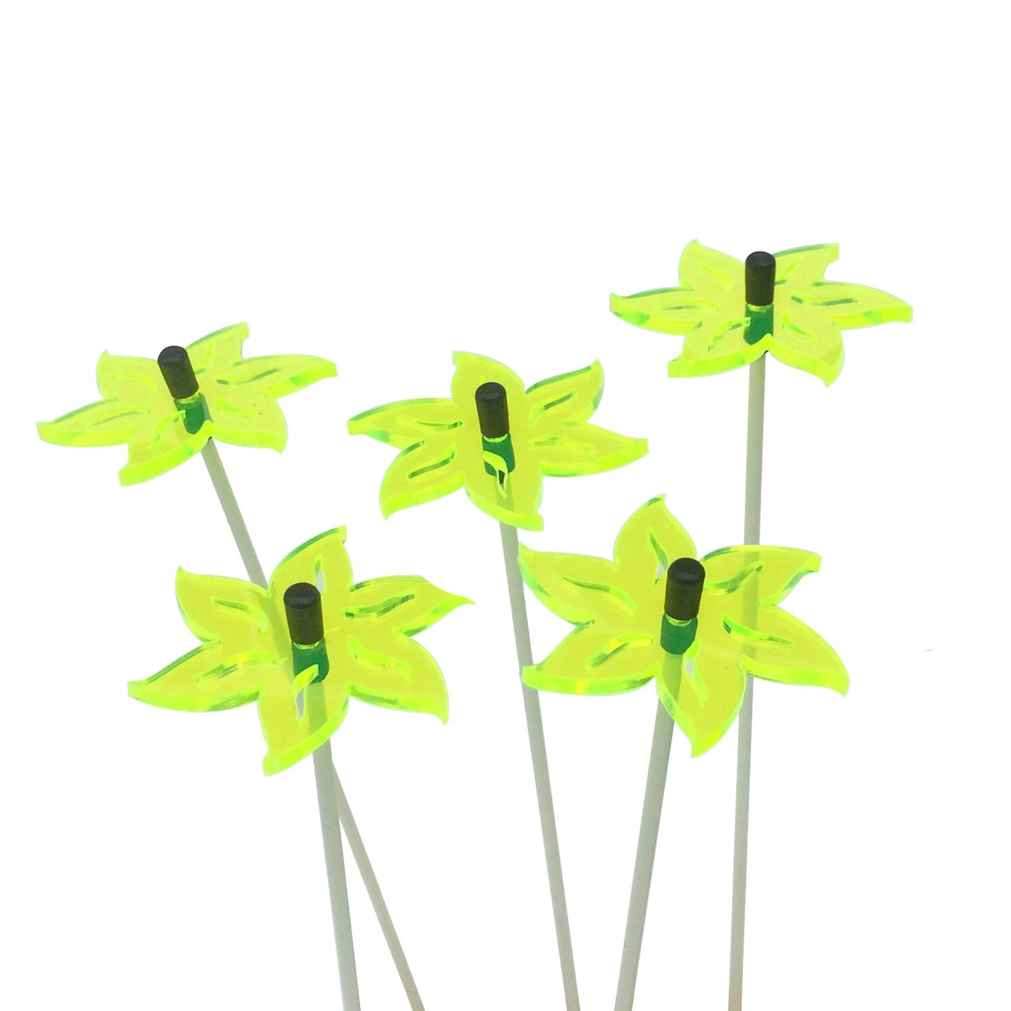 Small Garden Décor Ornaments Set of 5 'Lotus'