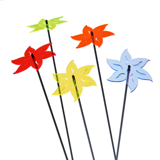Large Garden Décor Ornaments Set of 5 'Lotus'