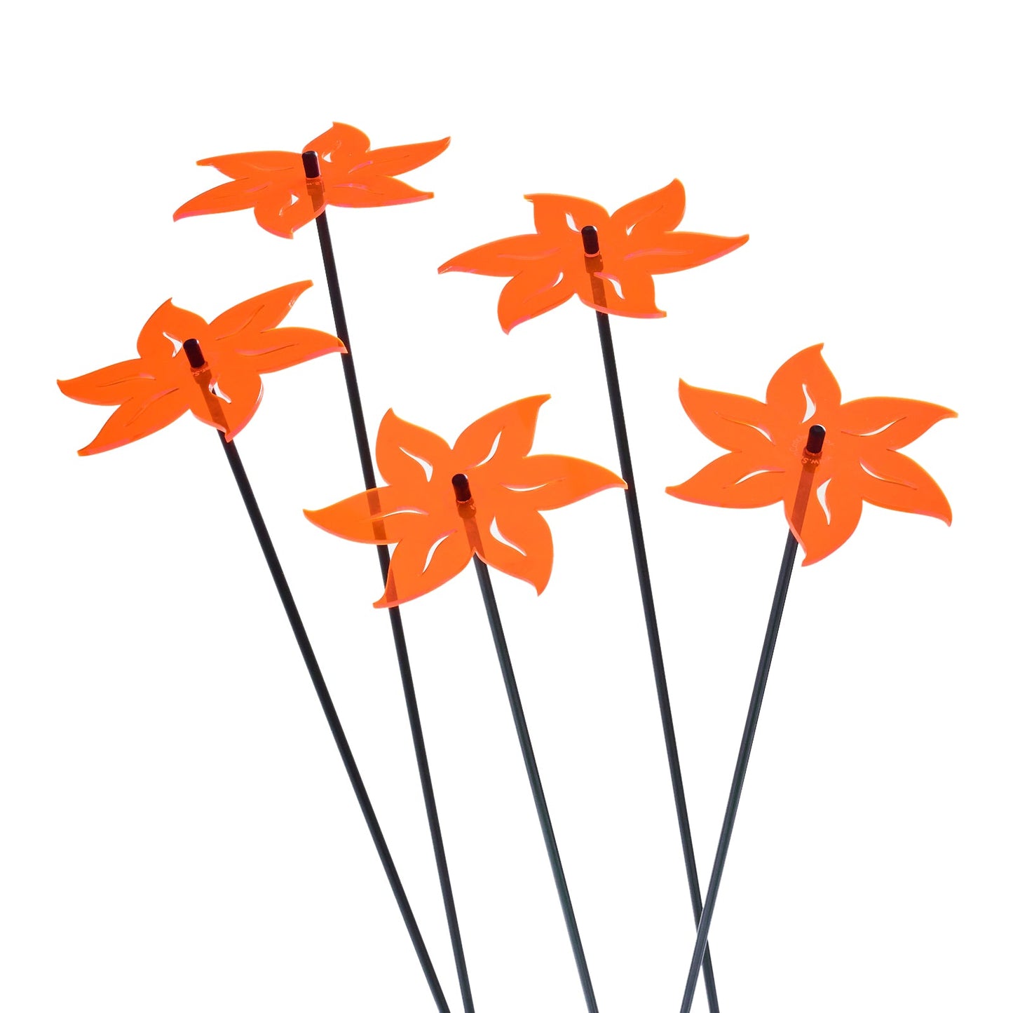 Large Garden Décor Ornaments Set of 5 'Lotus'