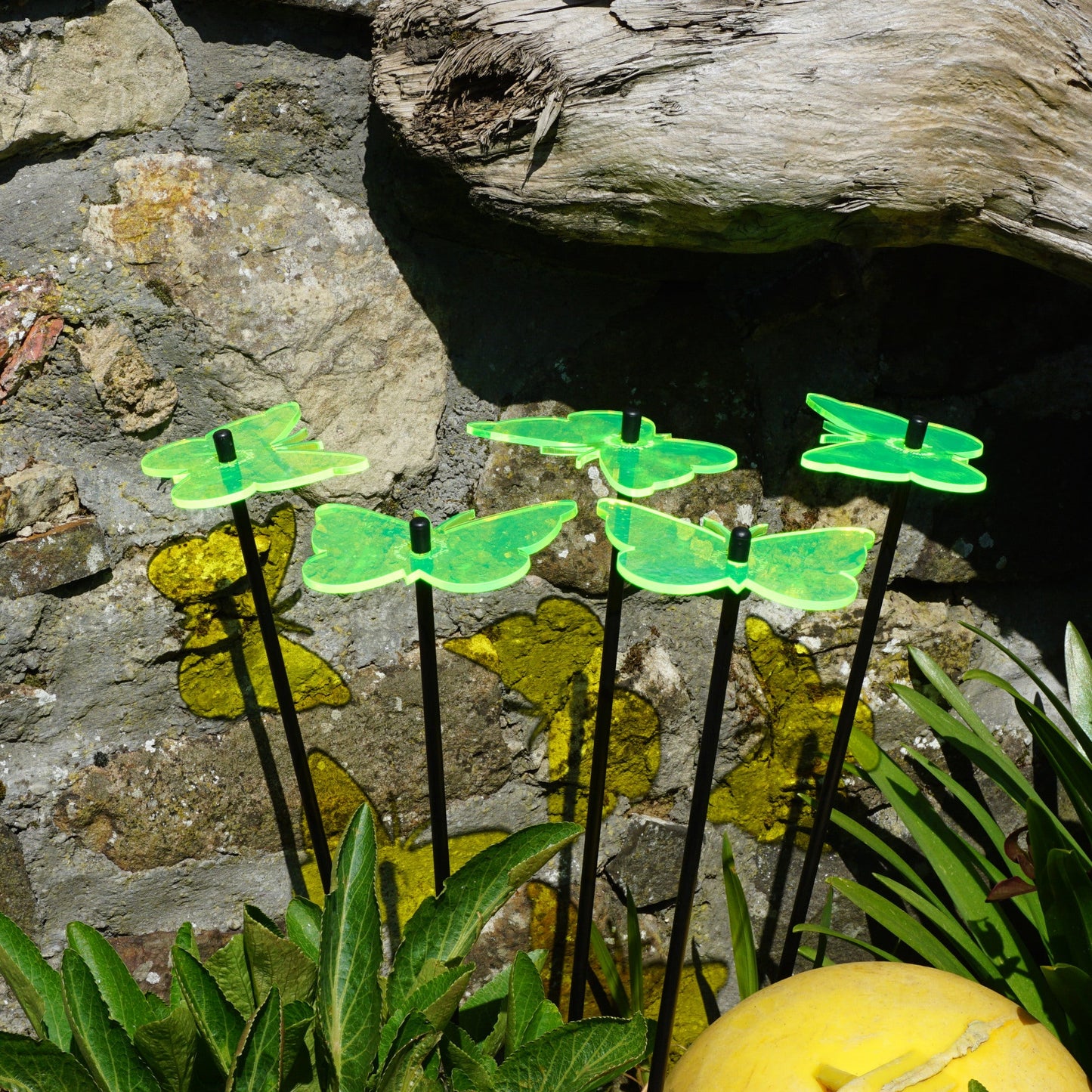 Garden Décor Ornaments Set of 5 'Gatekeeper Butterflies'