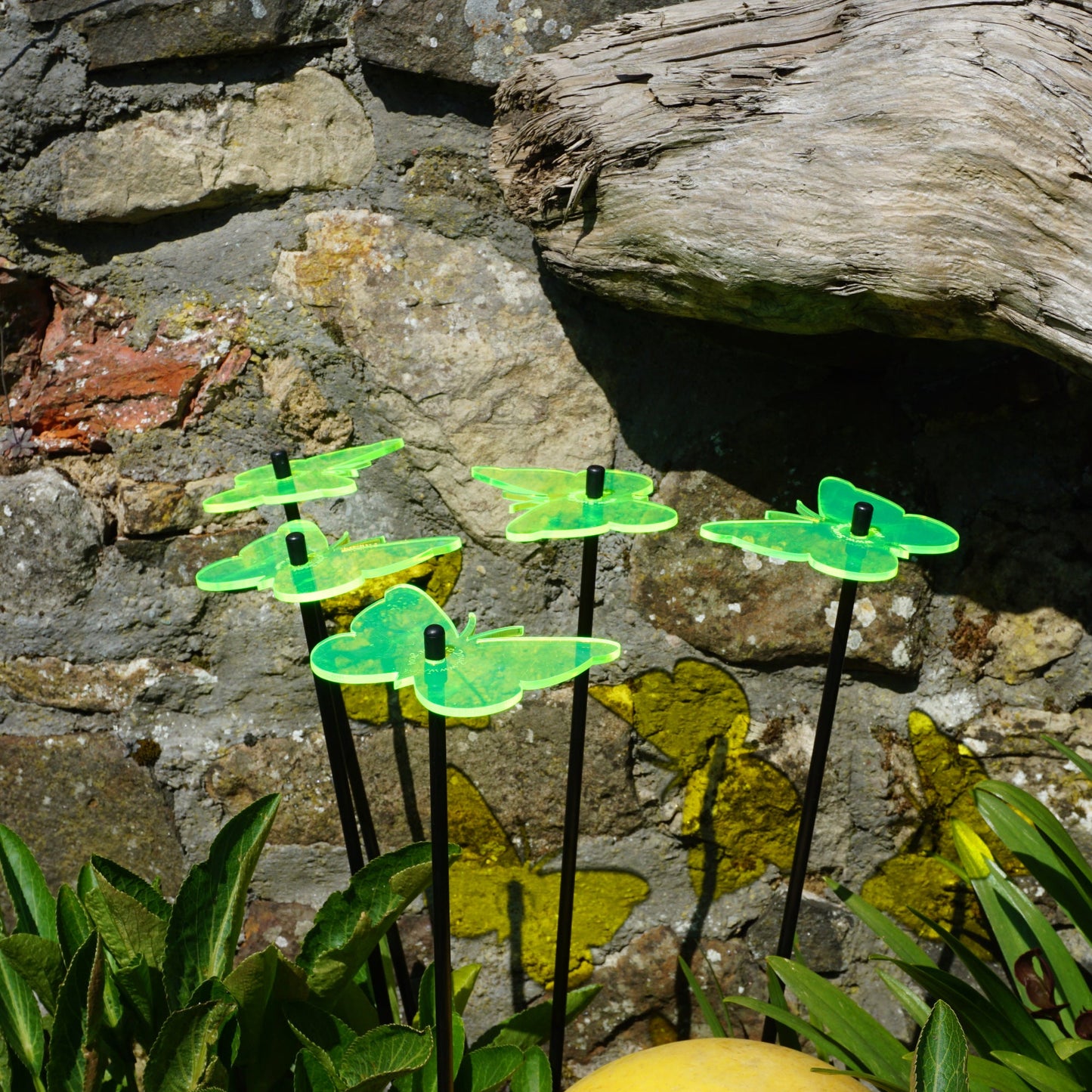 Garden Décor Ornaments Set of 5 'Gatekeeper Butterflies'