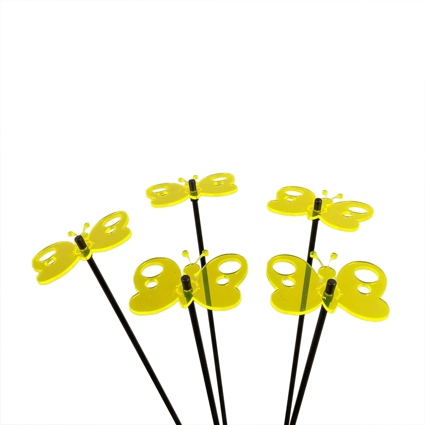 Small Garden Décor Ornaments Set of 5 'Peacock Butterfly'