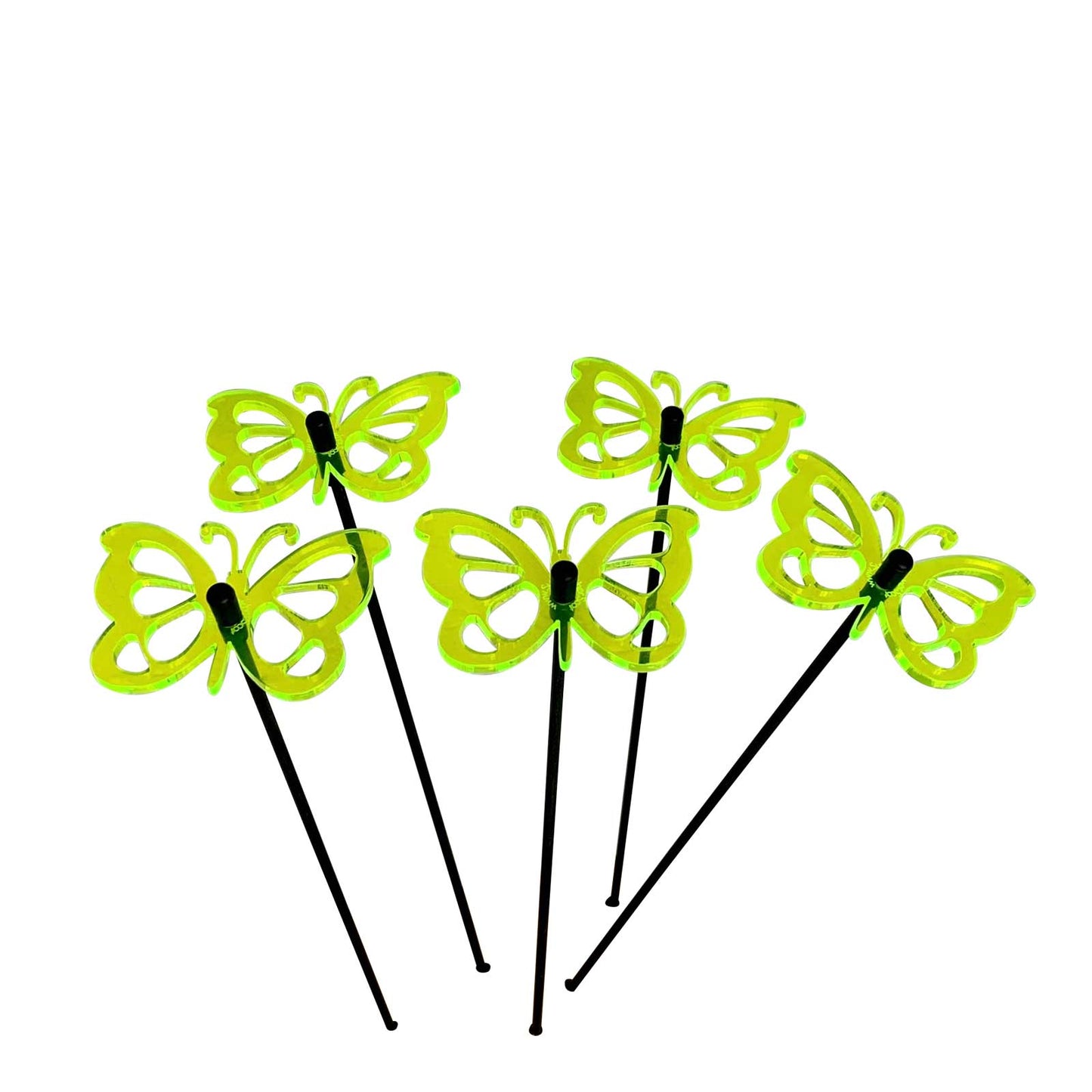 Large Garden Décor Ornaments Set of 5 'Comma Butterflies'