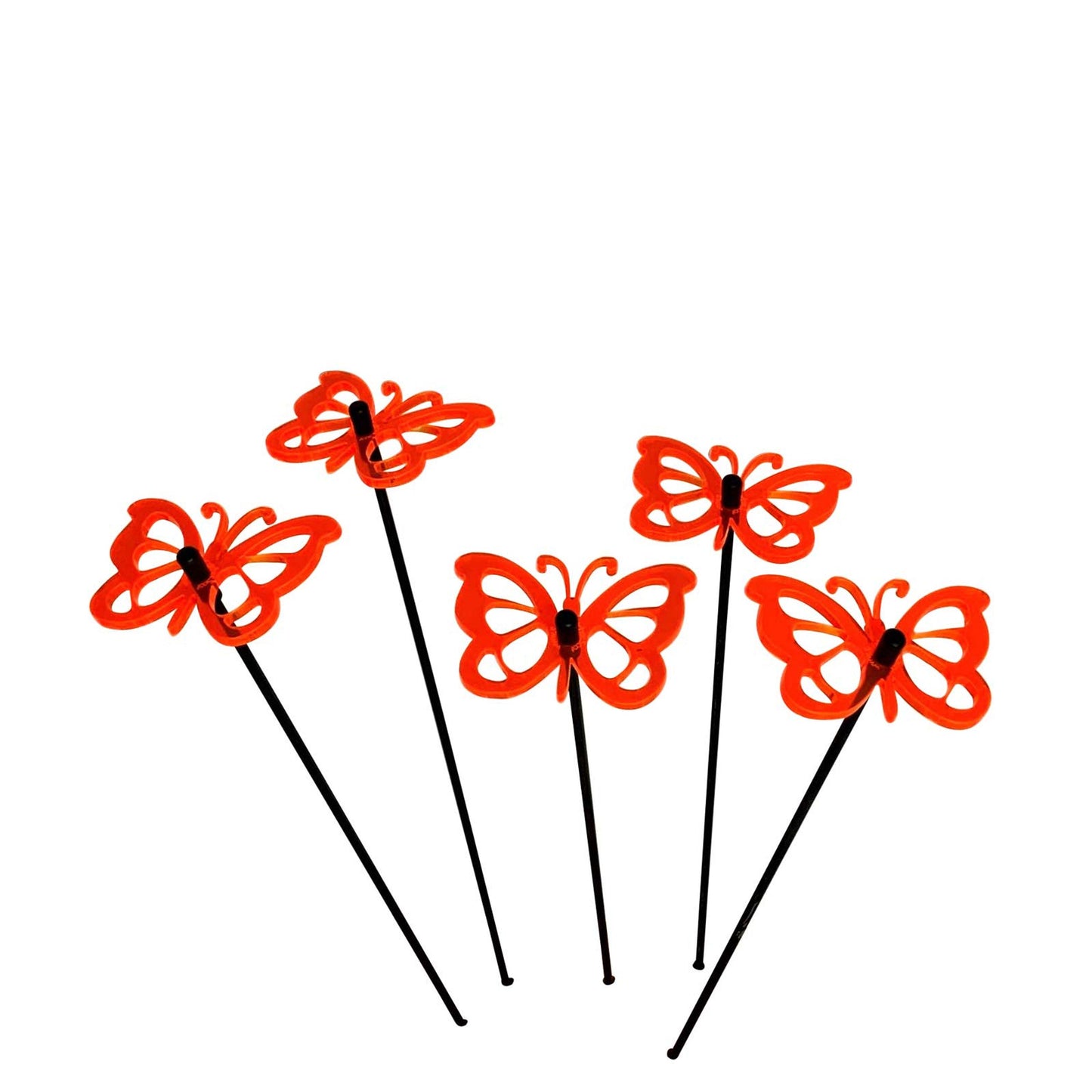 Garden Décor Ornaments Set of 5 'Comma Butterflies'