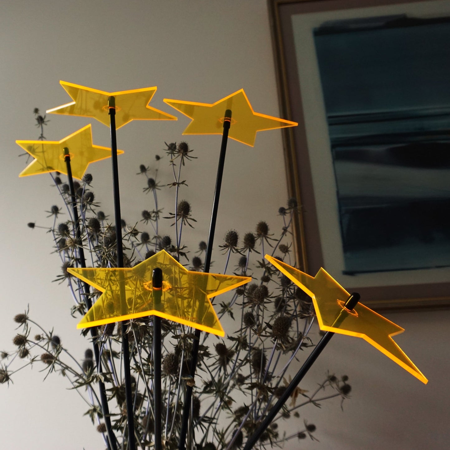 Large Garden Décor Ornaments Set of 5 'Shining Stars'