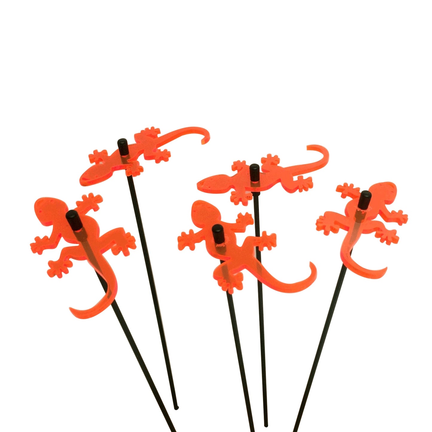 Small Garden Décor Ornaments Set of 5 'Gecko'