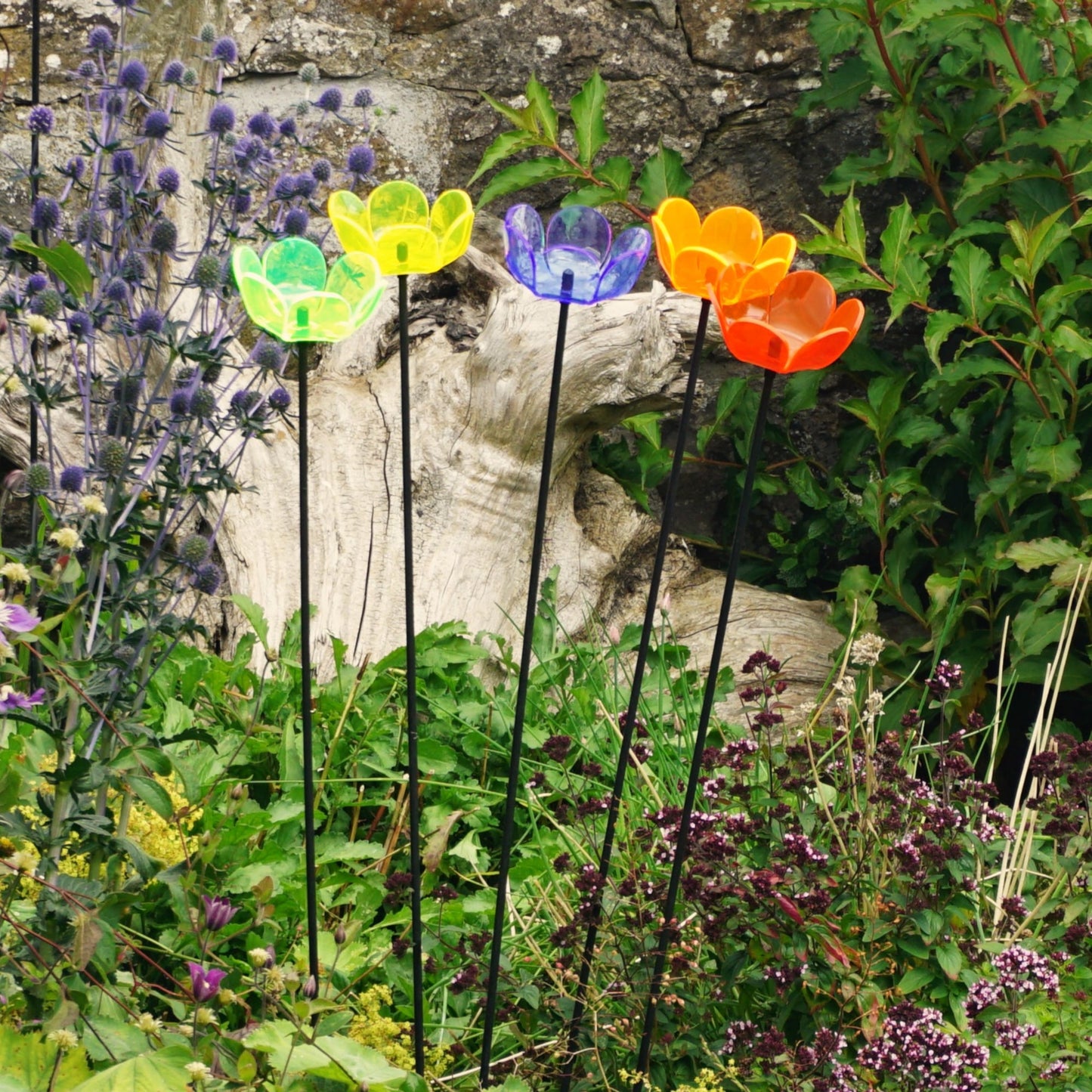 Large SunCatcher Garden Décor Ornament Set of 5 'Tulip'