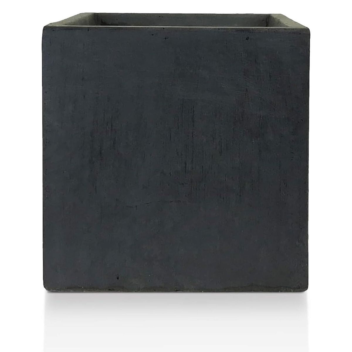 IDEALIST Lite Contemporary Flower Box Square Garden Planter, Faux Lead Light Concrete Outdoor Large Plant Pot H60 L60 W60 cm, 195L