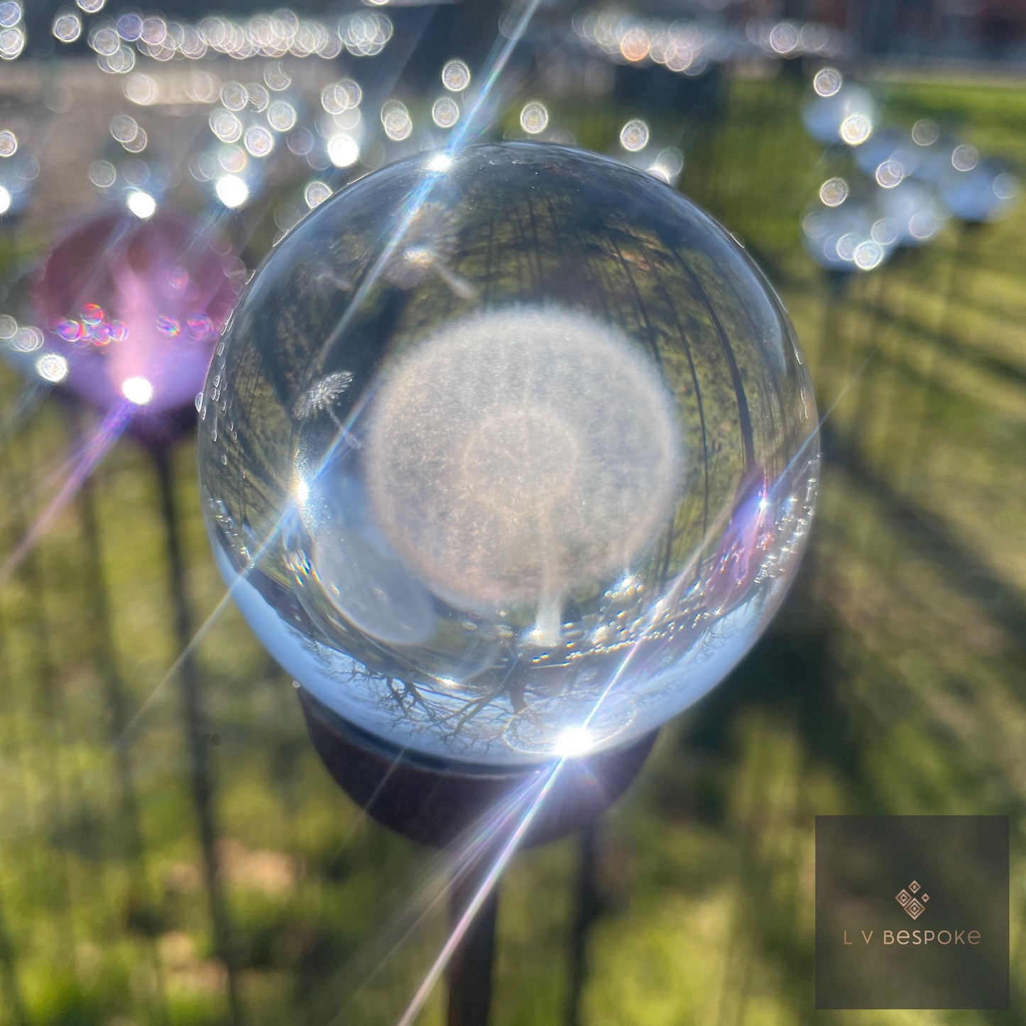 Stunning 3D Orb Decorative Garden Stake - Available in a number of designs.