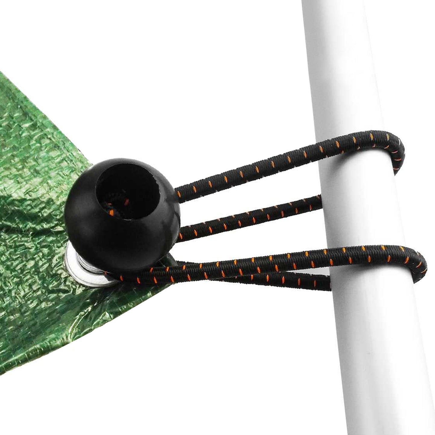 Bungee Ball 6" Black - Bungee Cords with Balls, Tarpaulin Bungee Cords, Elastic Bungee Strap - Black