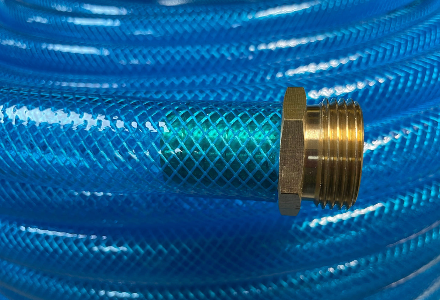 Braided Fuel Hose Blue Transparent PVC 25mm*2.6mm